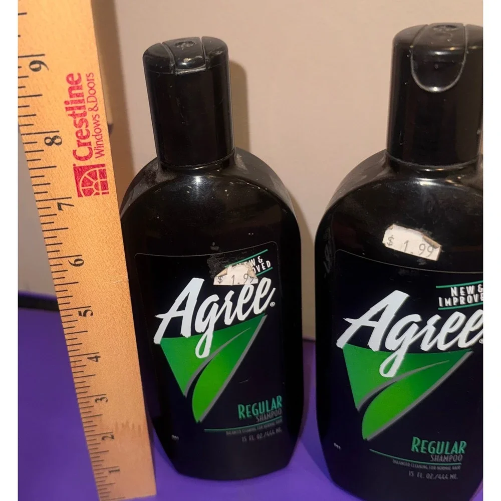 Vintage 1992 Agree Regular Shampoo 15oz Normal Hair Balanced Cleaning Set of 2